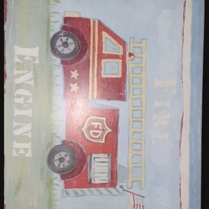 Fire engine canvas picture